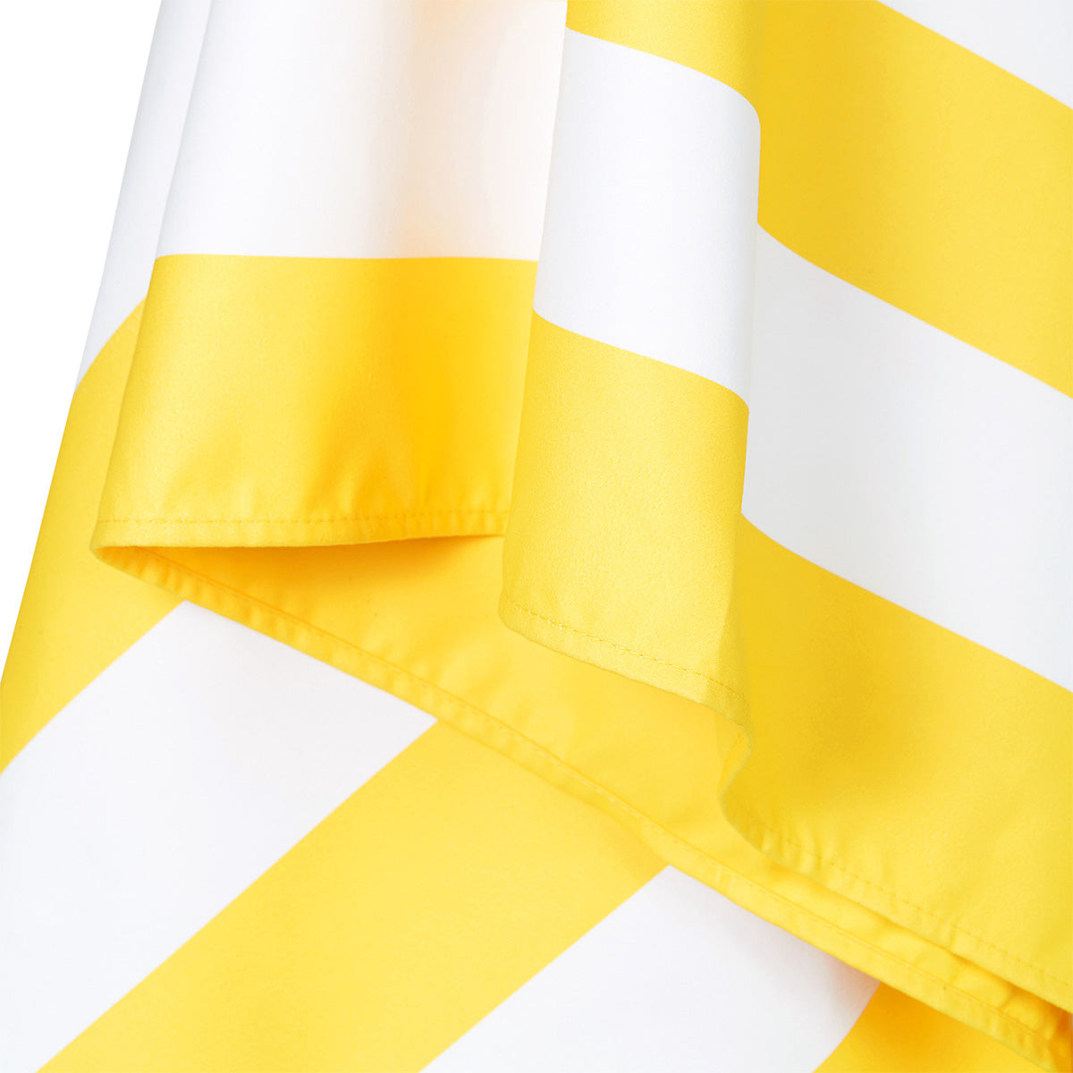 Dock and Bay boracay yellow XL striped beach towel close up
