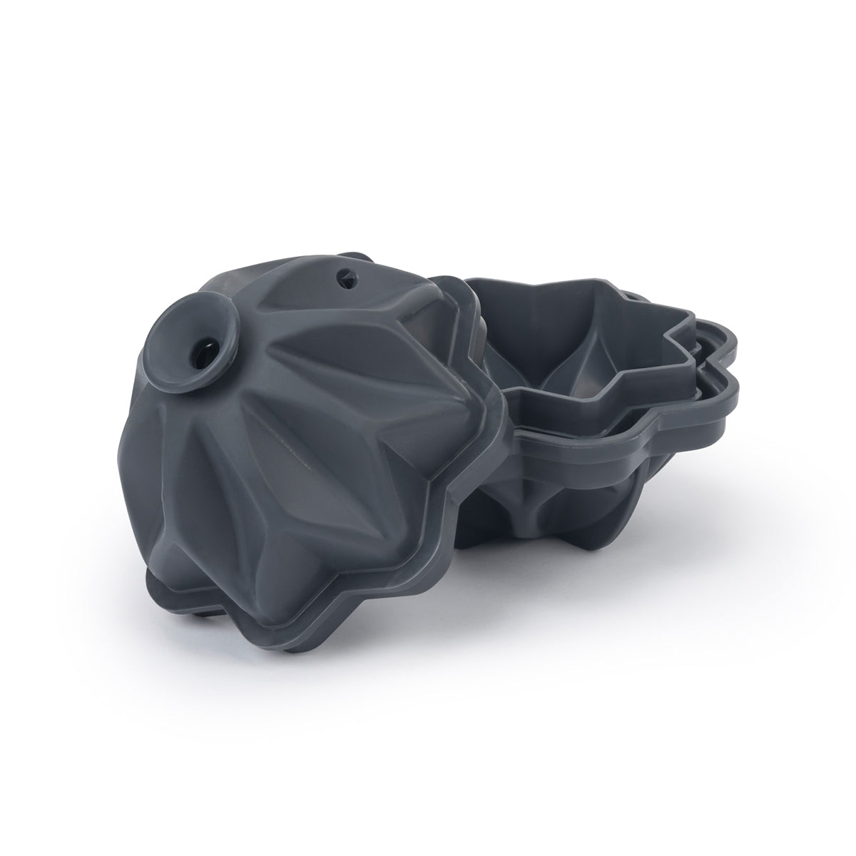 WP charcoal ripple cocktail ice cube mould on a white background