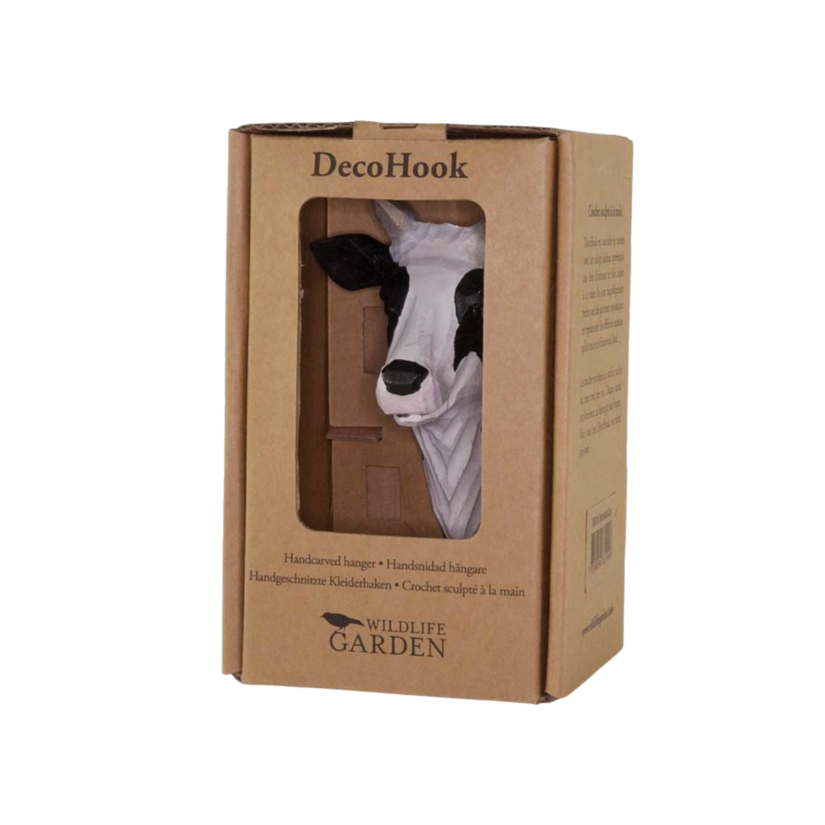 Wildlife Garden Wall Hook Cow in packaging box