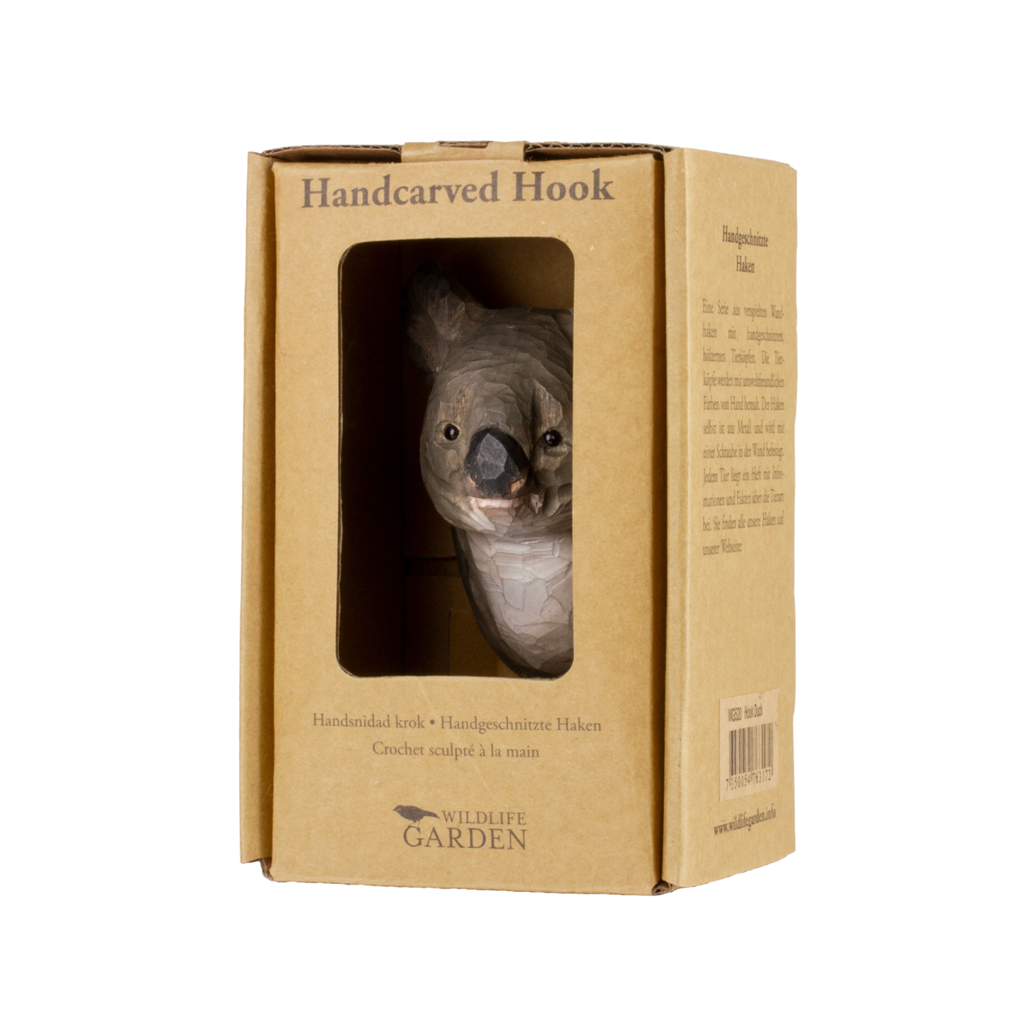 Wildlife Garden Wall Hook Koala in packaging