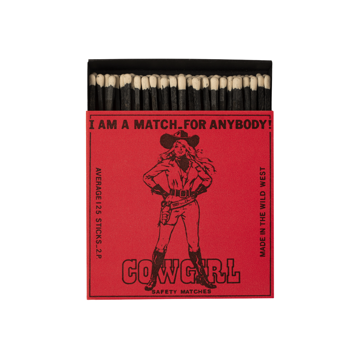 Luxury matches cat lover sardines matches front view with matches poking out