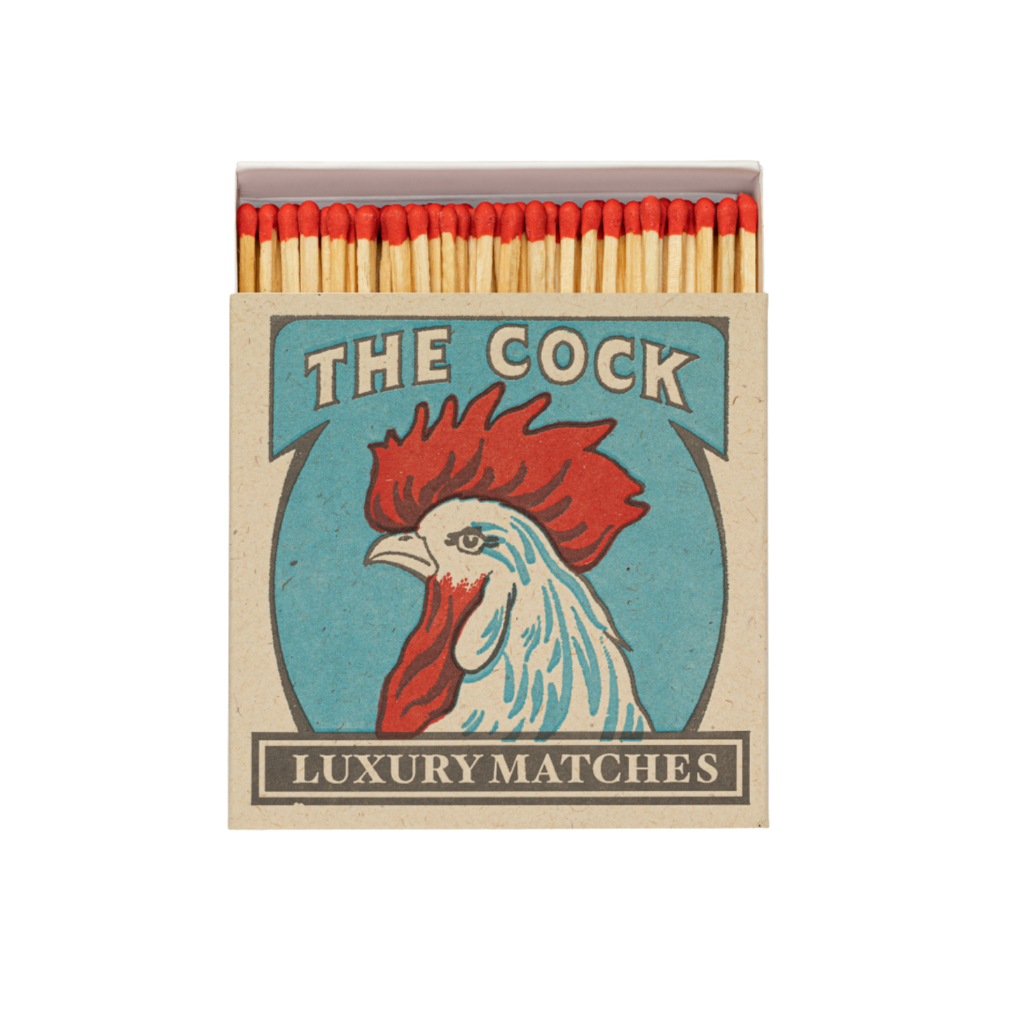 Luxury matches the cock matches front view with matches poking out