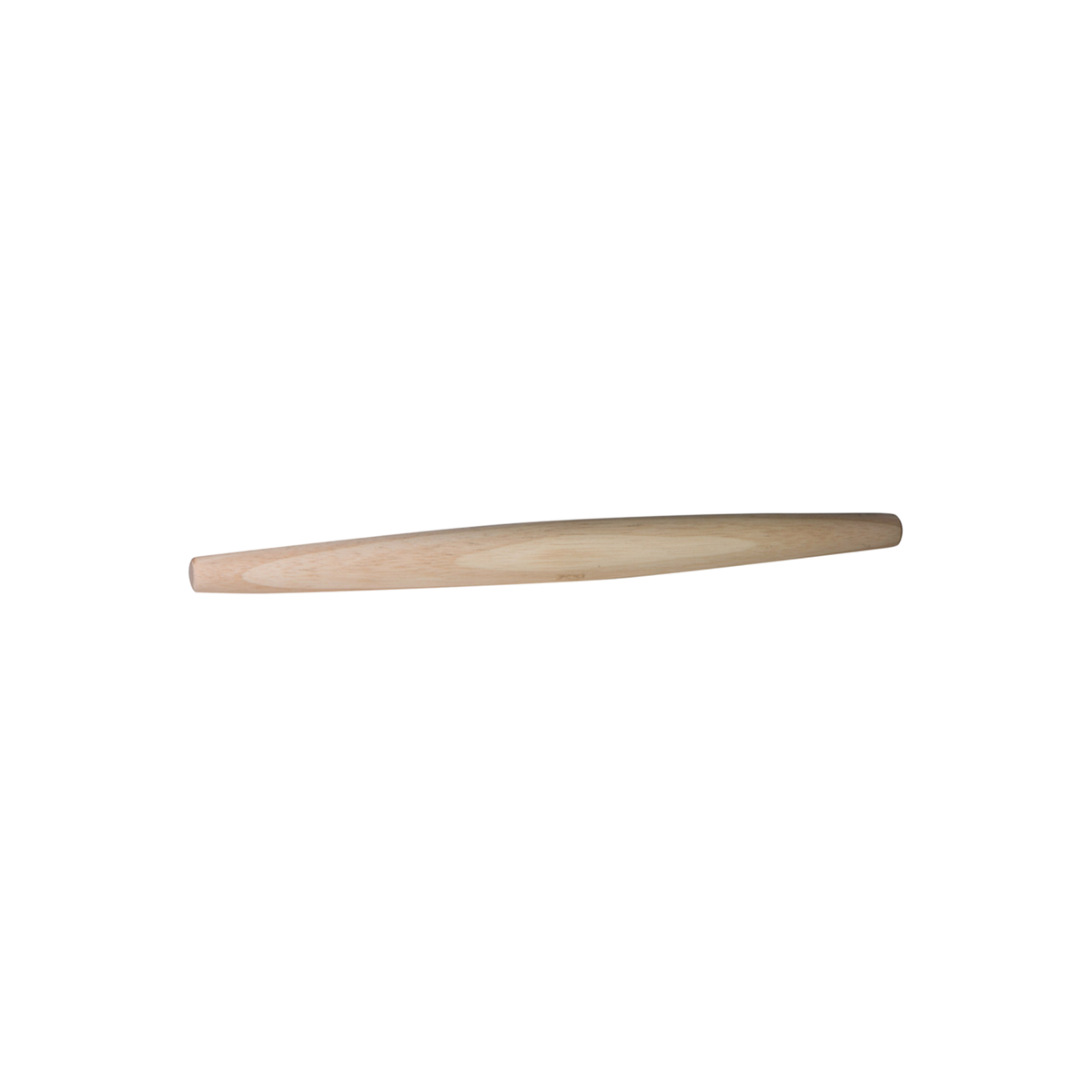 Front view of wooden rolling pin