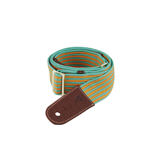 Coiled FIELD BAR Drinks Box Swing Sling, Orange orchard and Parisian green, adjustable from 94.5cm to 147cm, genuine leather, comfortable on shoulder