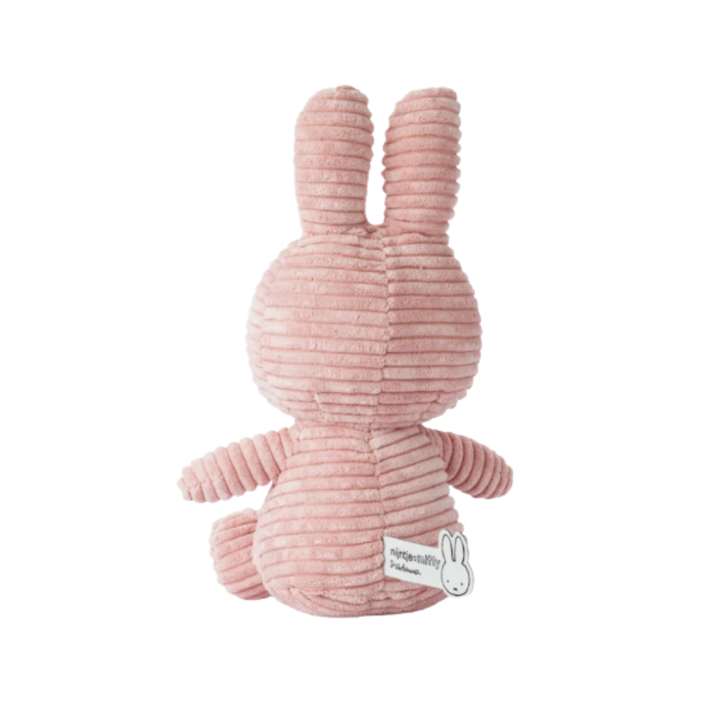 Sitting Miffy 23cm pink corduroy back view