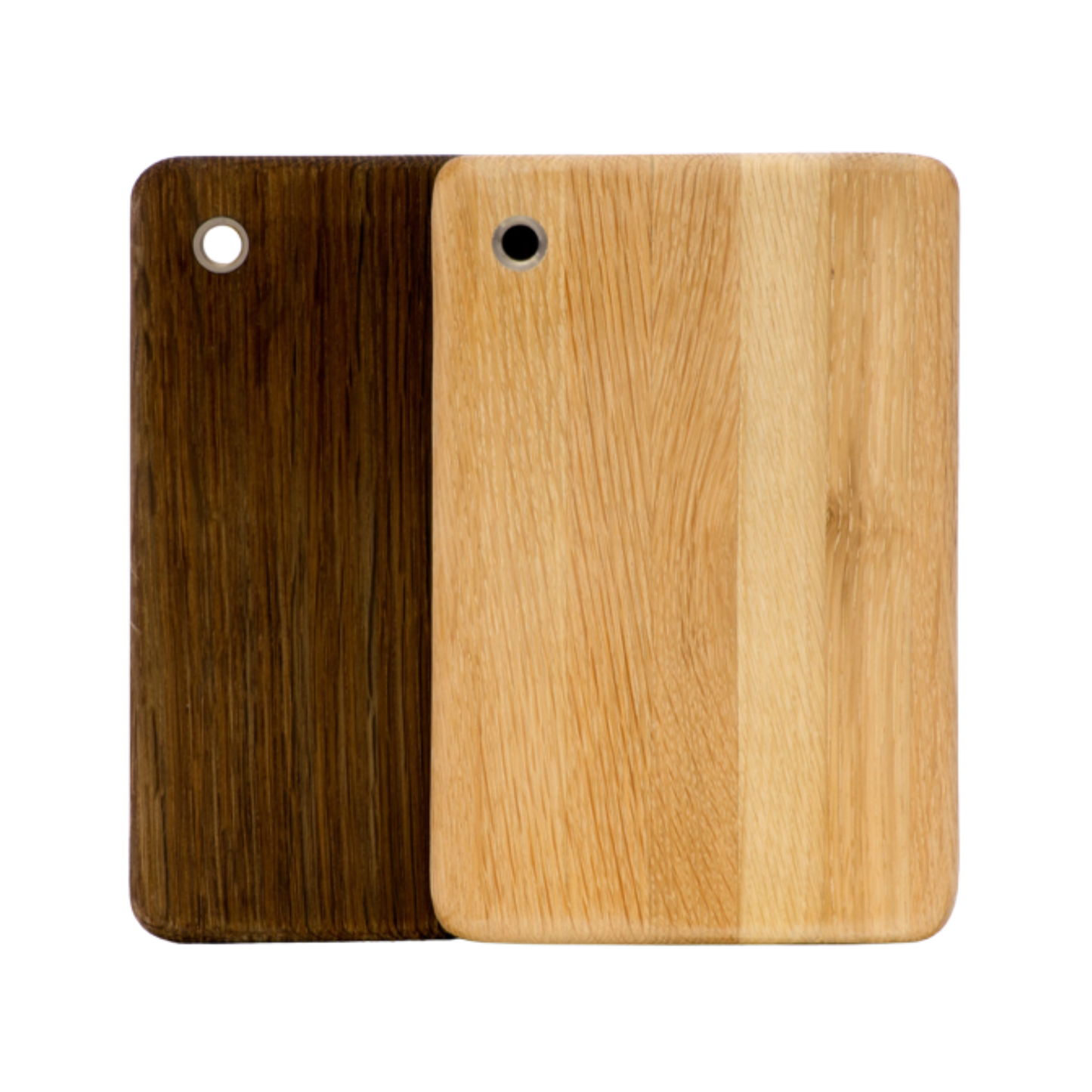 Sandsmade Herb Board No.1 (22cm x 15cm) Smoked Oak and White Oak side by side