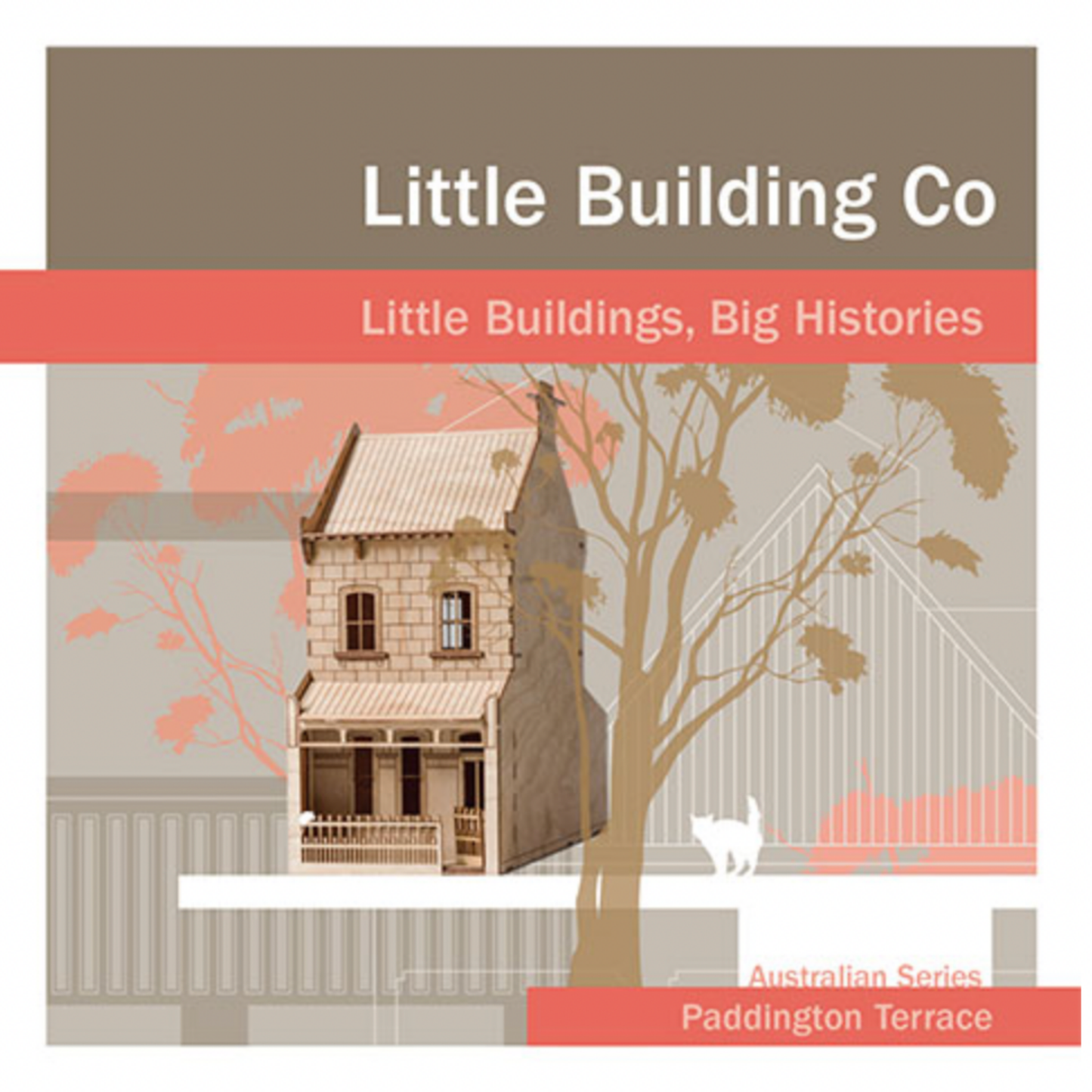 The Little Building Co wooden Model House Paddington Terrace packaging graphic
