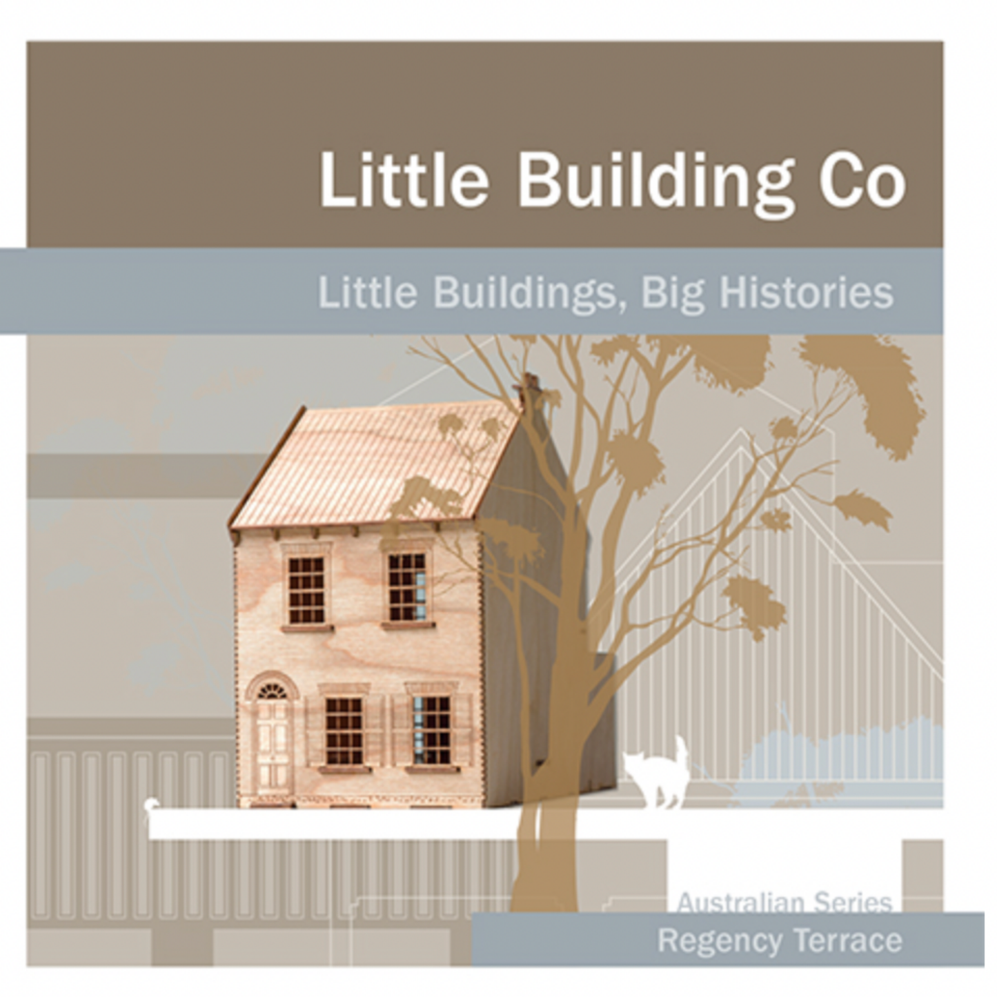 The Little Building Co wooden Model House Regency Terrace packaging graphic