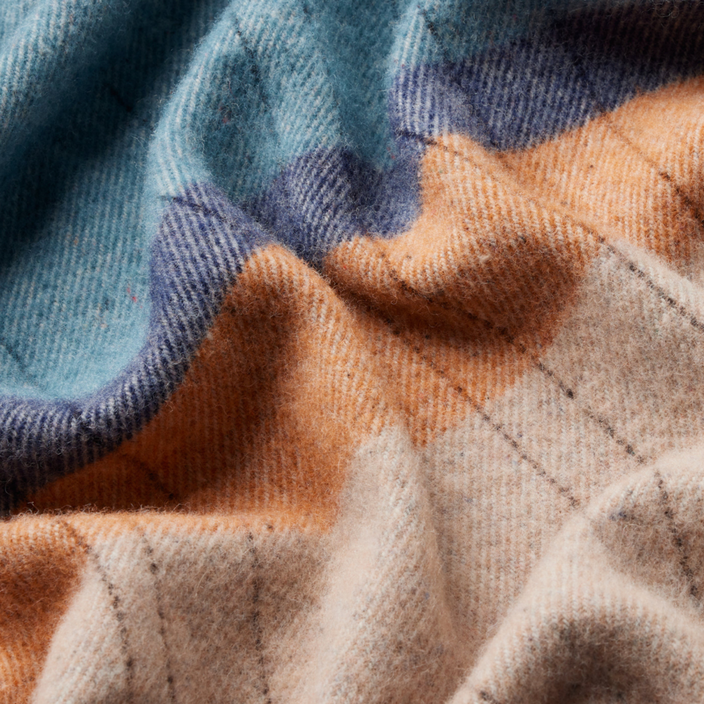 Waverly Mills Terrain Throw Bay of Fires blanket scrunched up