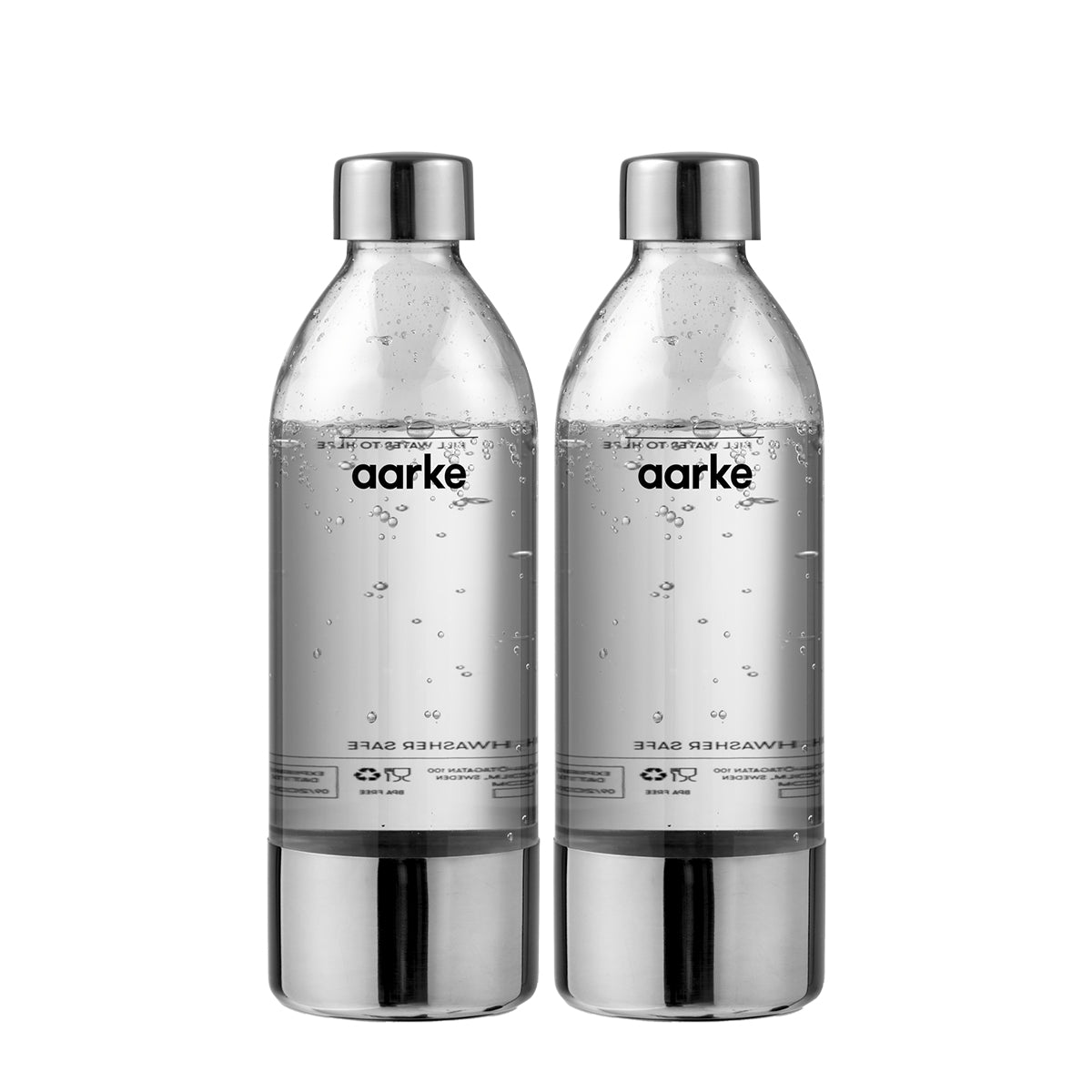 2 pack of PET water bottles compatible with the Aarke carbonator