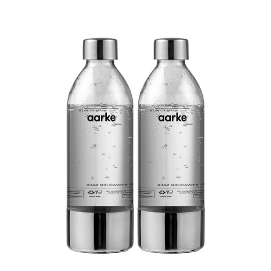 2 pack of PET water bottles compatible with the Aarke carbonator