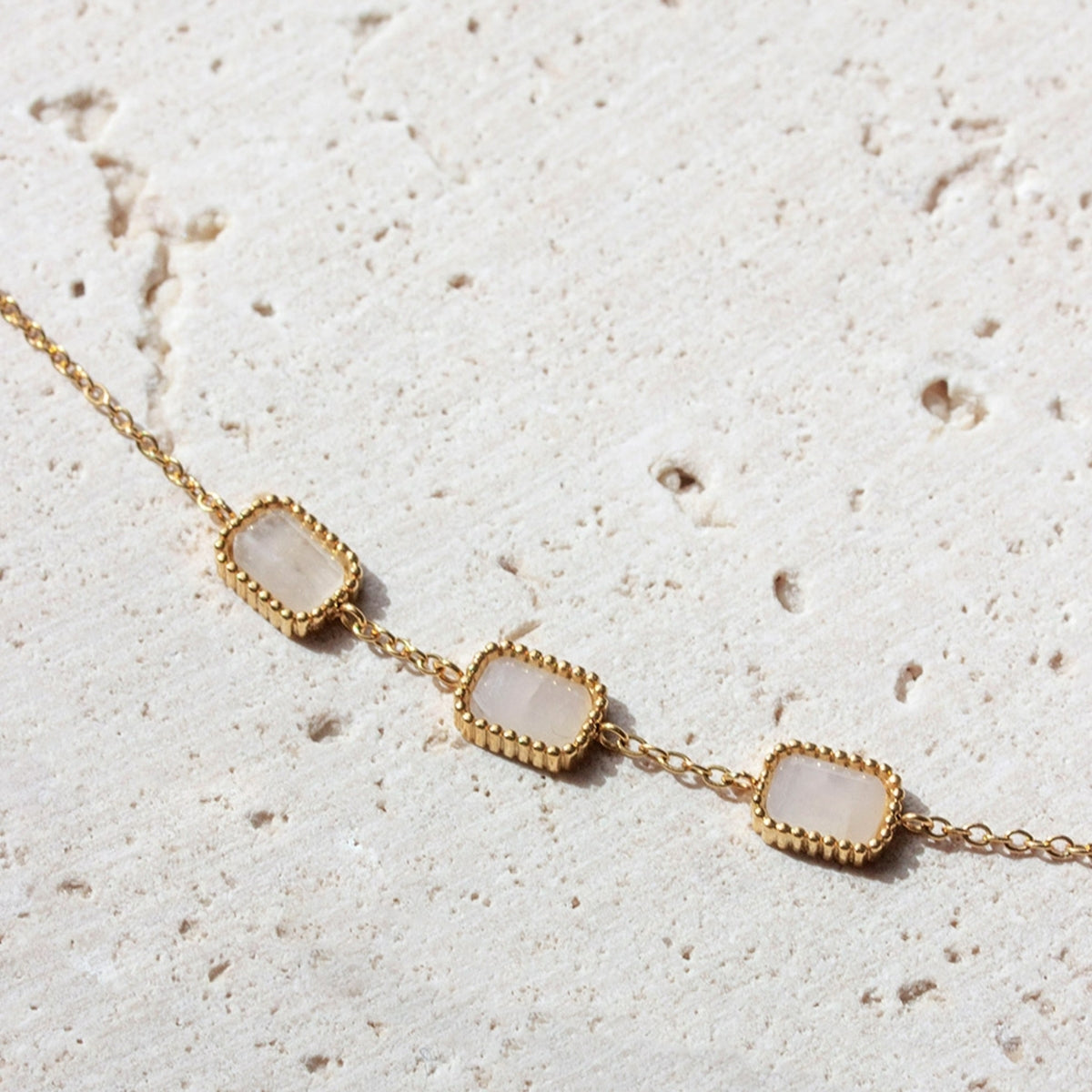 AEC Paris Eurybie bracelet on white textured stone 