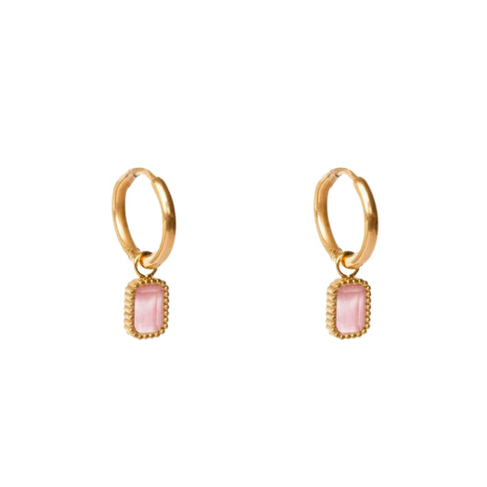 AEC Paris Arinna watermelon quartz earrings on white background