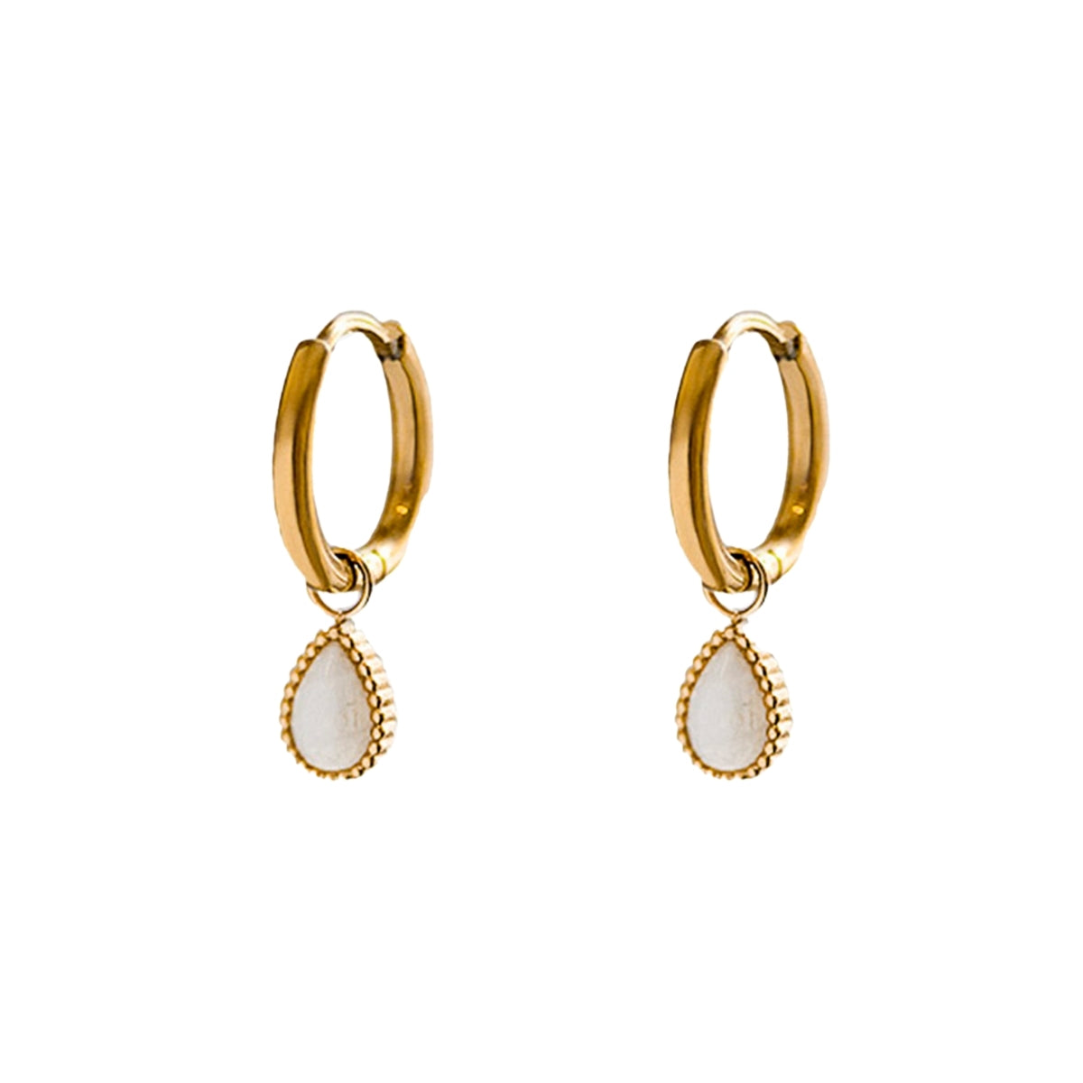 AEC Paris Helios Moonstone earrings on white background