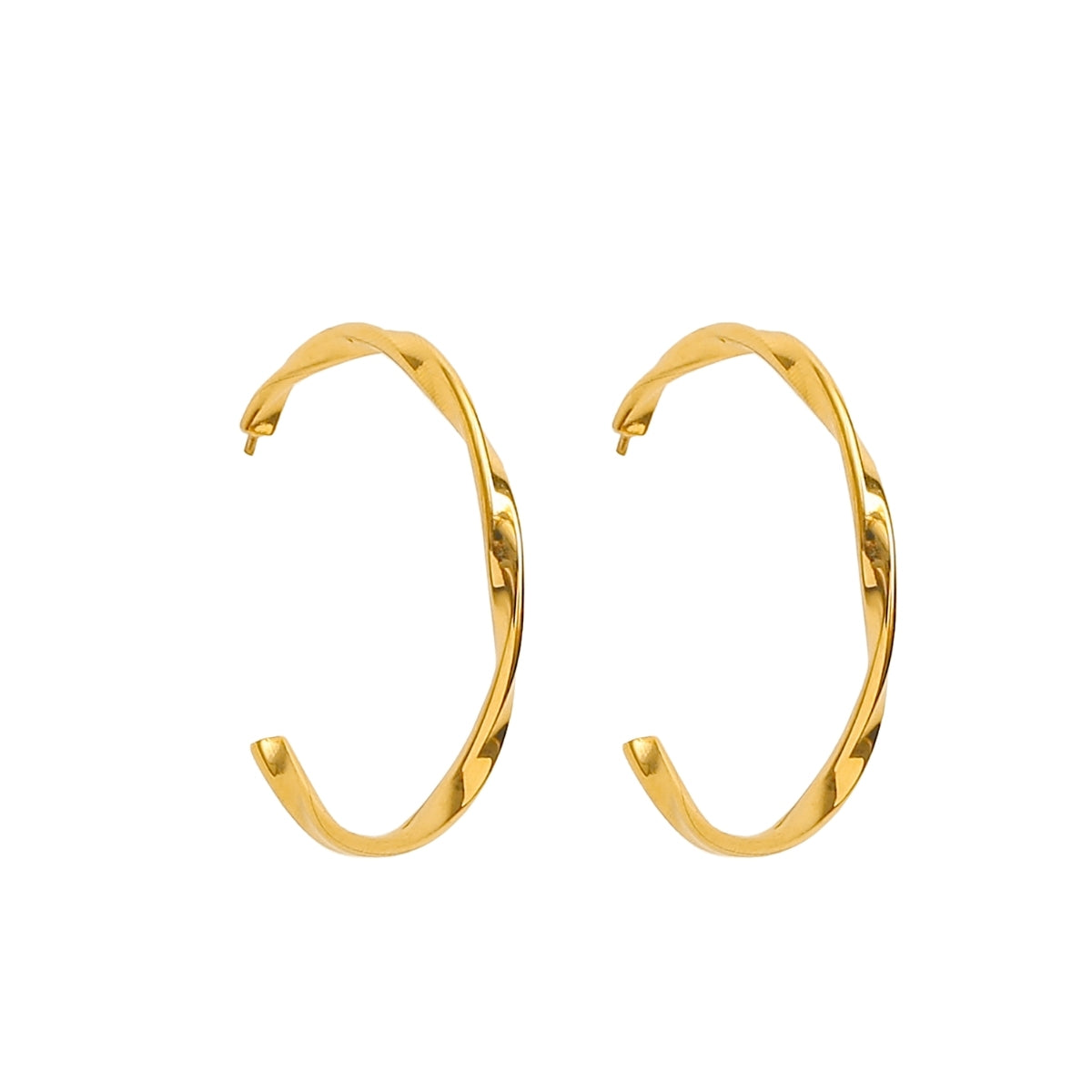 AEC Paris Moana Gold Hoop earrings on white background