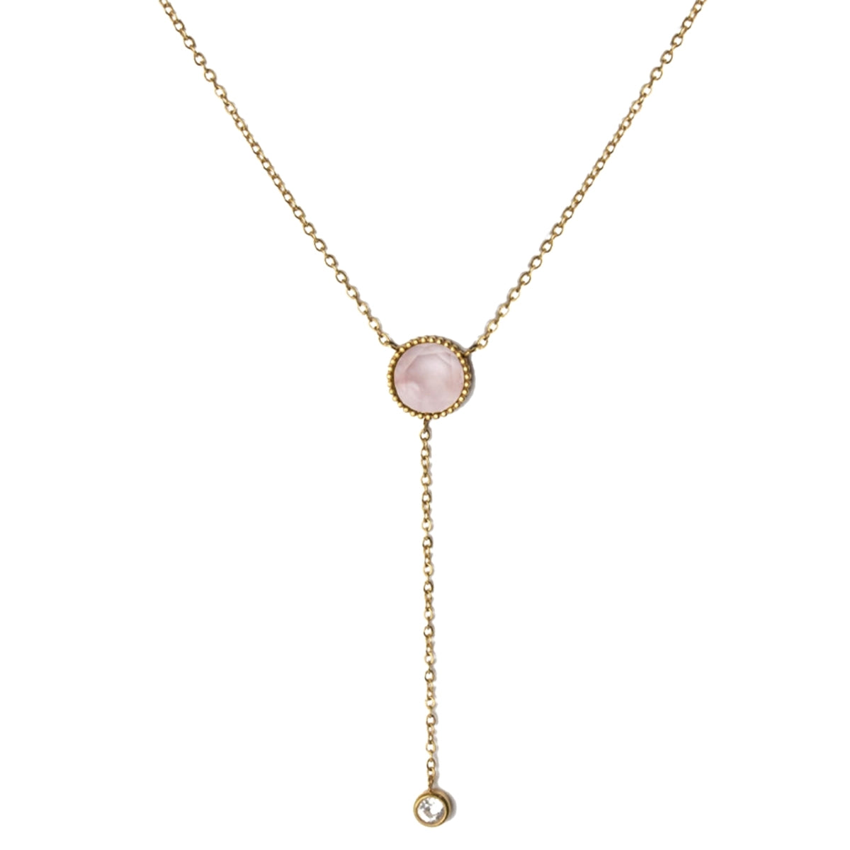 AEC Paris Sunna watermelon quartz necklace on white background