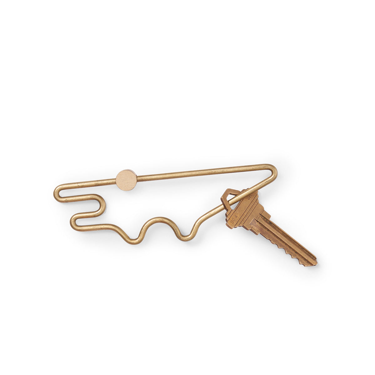 Areaware croc animal keyring on an angle on a white background