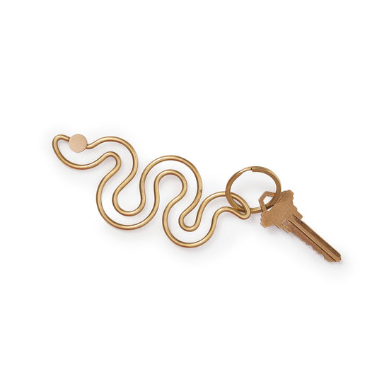 Areaware snake animal keyring white background