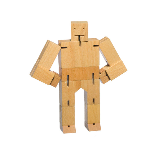Cubebot micro natural standing with hands on hips white background