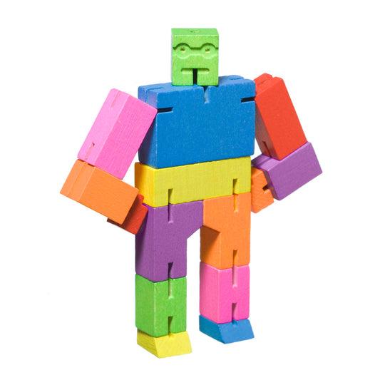 Cubebot small multi standing with hands on hips white background
