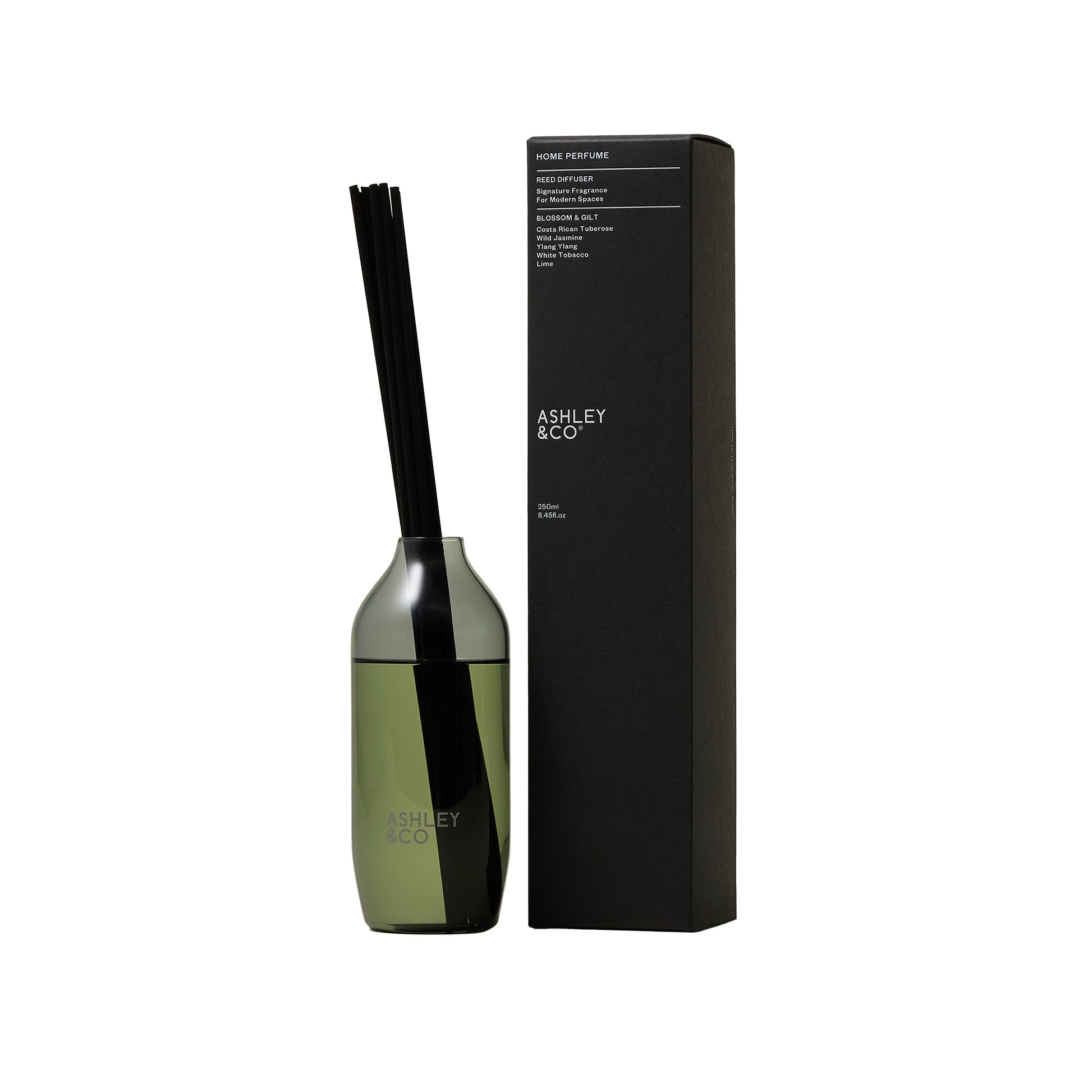 Ashley and Co 'Home Perfume' scent diffuser in blossom and gilt fragrance.