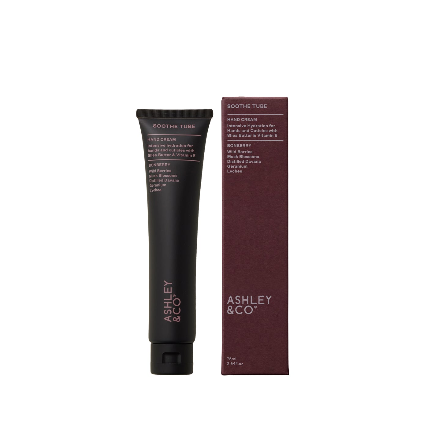 Ashley and Co 'Soothe Tube' handcream in bonberry fragrance.