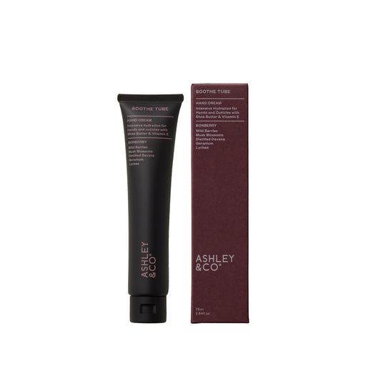 Ashley and Co 'Soothe Tube' handcream in bonberry fragrance.