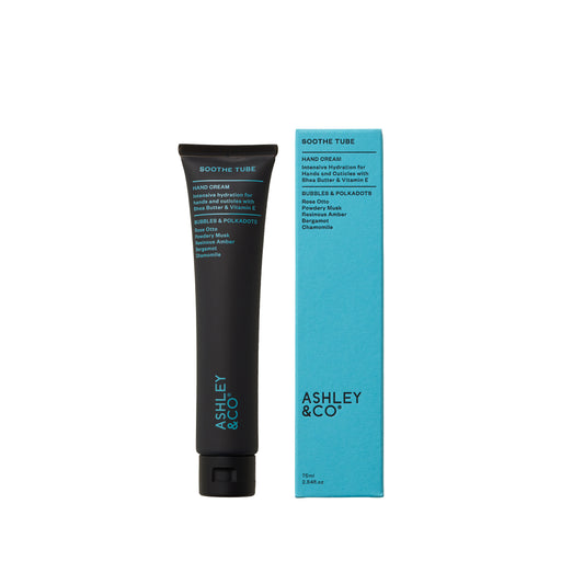 Ashley and Co 'Soothe Tube' handcream in bubbles and polkadots fragrance.
