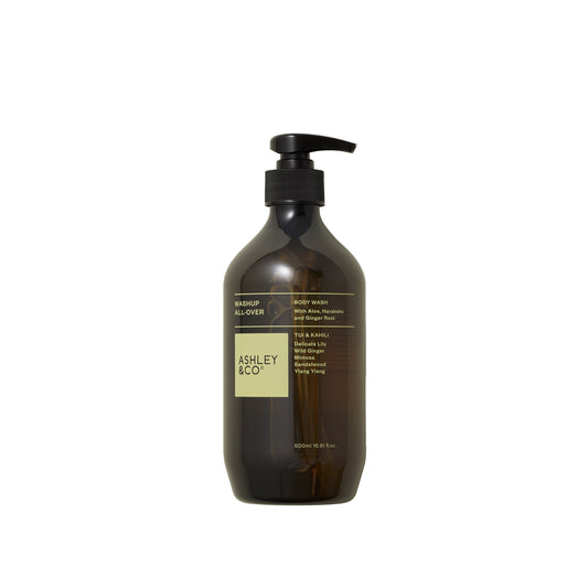 Ashley and Co 'Washup All Over' body wash in tui and kahili fragrance.