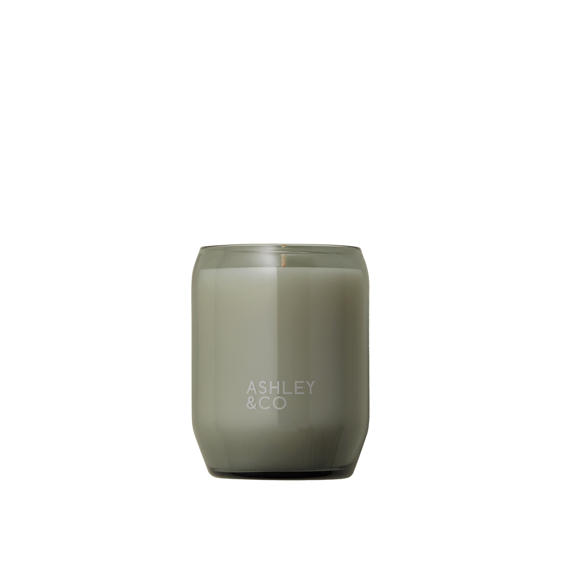 Ashley and Co 'Waxed Perfume' scented candle in lotus leaf and lustre fragrance.