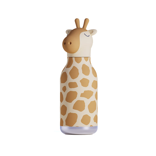 Image of Giraffe Bestie Bottle by Asobu, shown from the side.