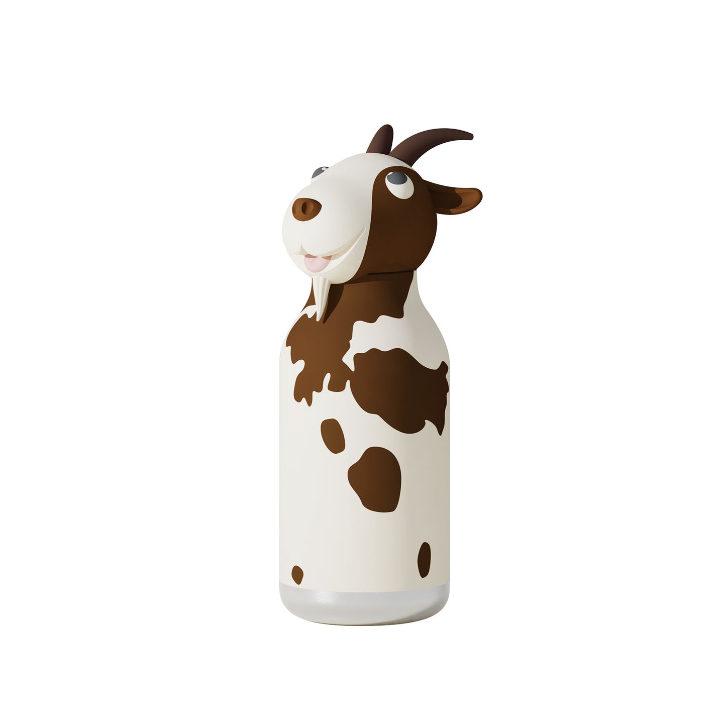 Image of Goat Bestie Bottle by Asobu with white and brown fur