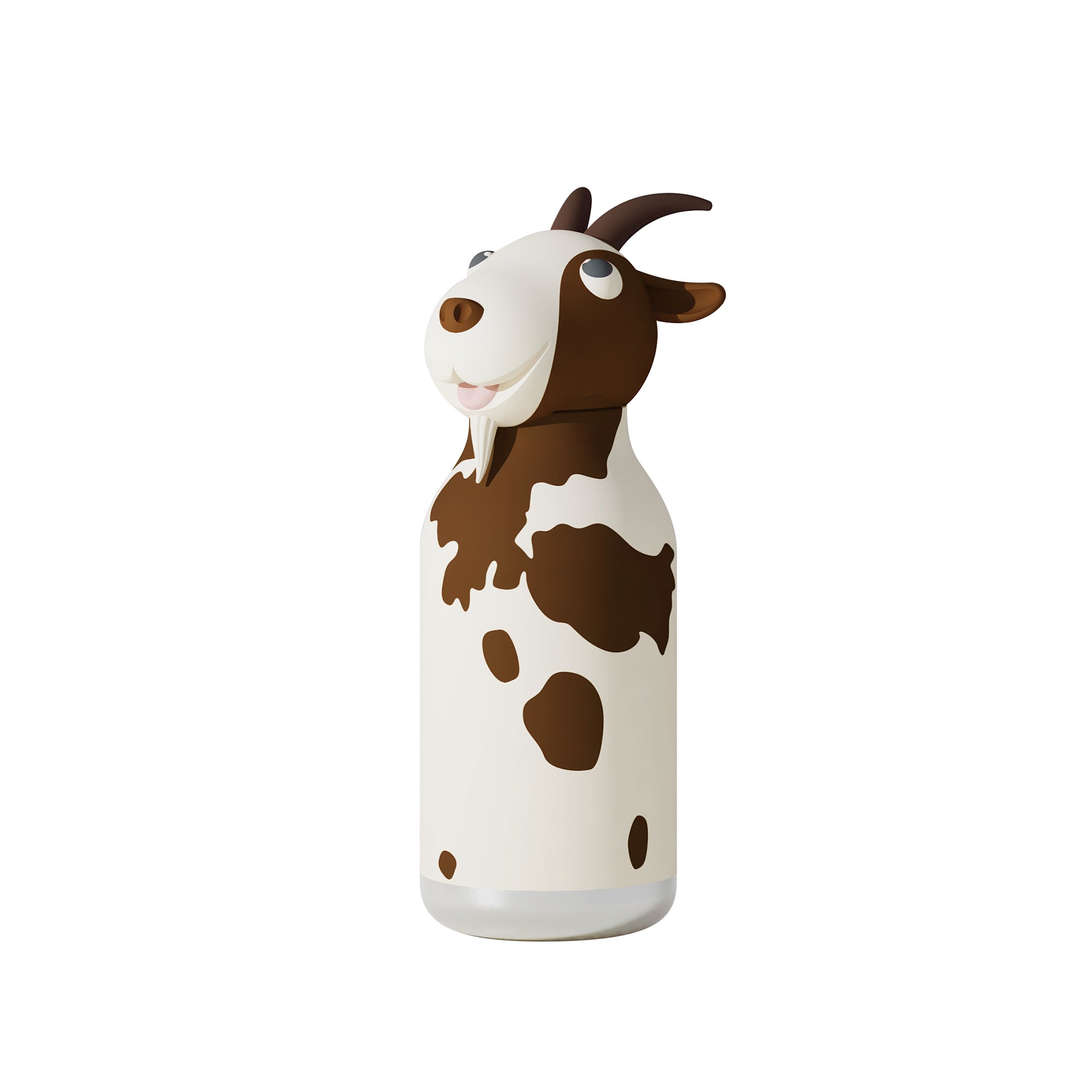 Image of Goat Bestie Bottle by Asobu with white and brown fur
