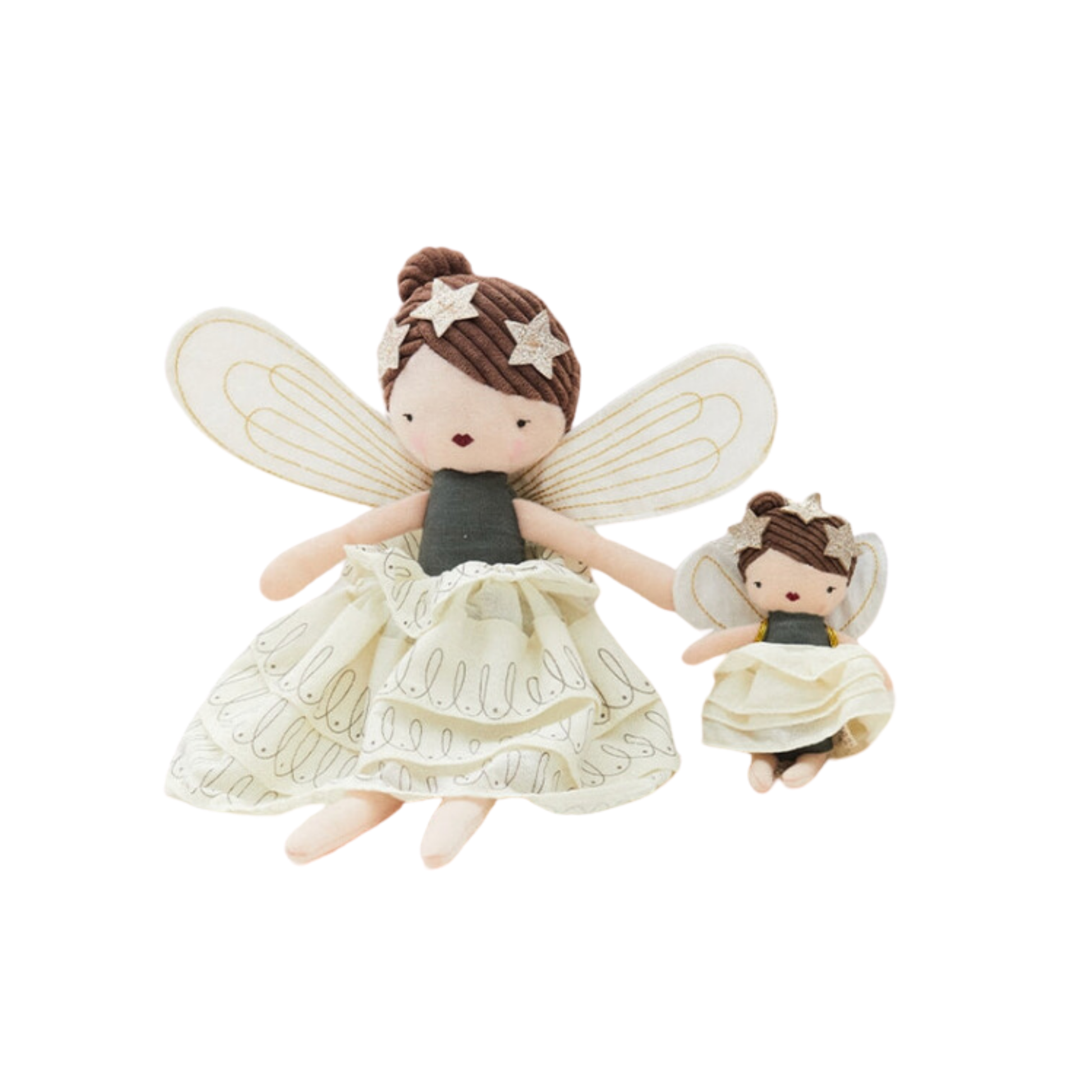 Bon Ton Toys Fairy Mathilda 35 cm and Fairy Mathilda 11cm in Giftbox side by side front on view