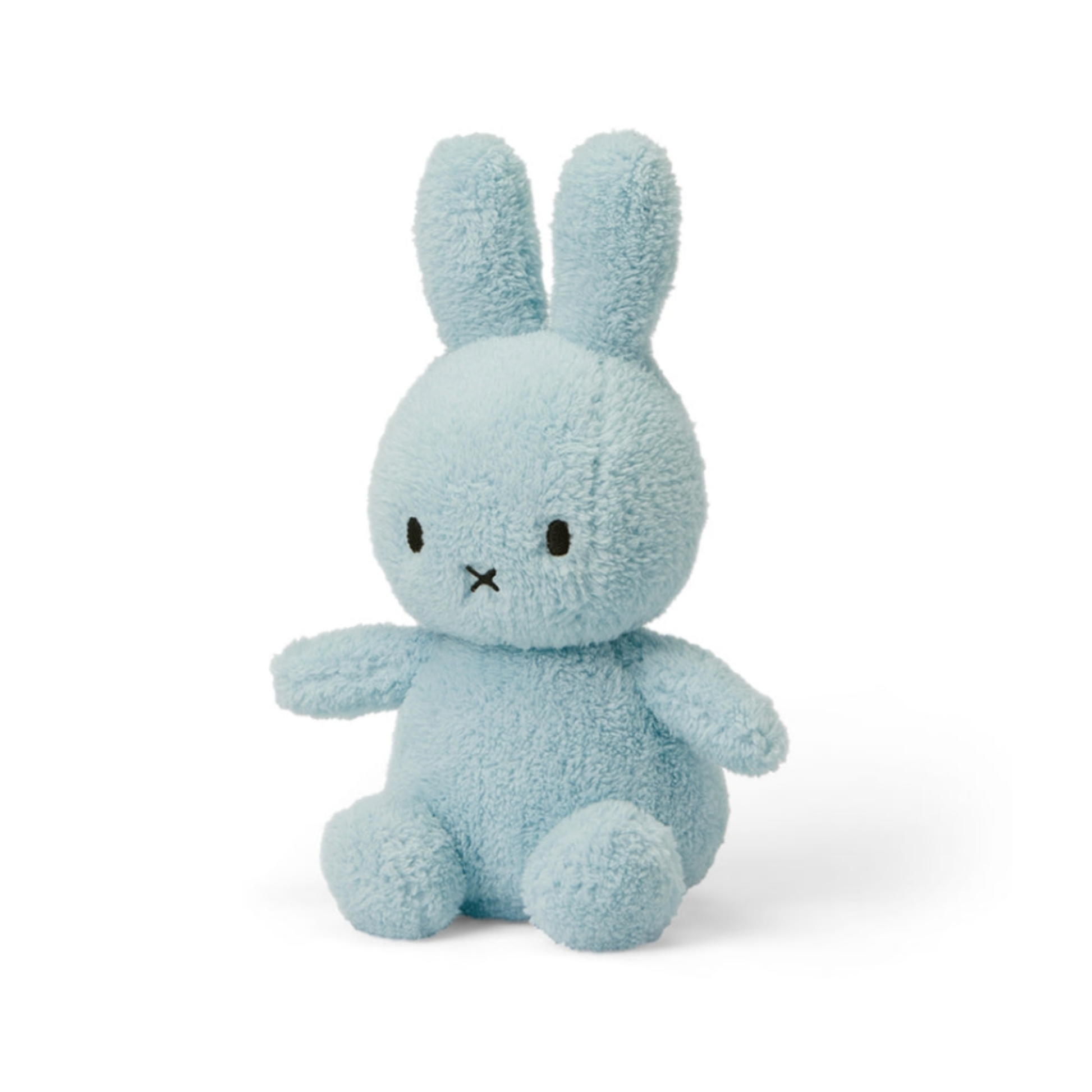 Bon Ton Toys light blue terry Sitting Miffy 23cm plush toy side view 