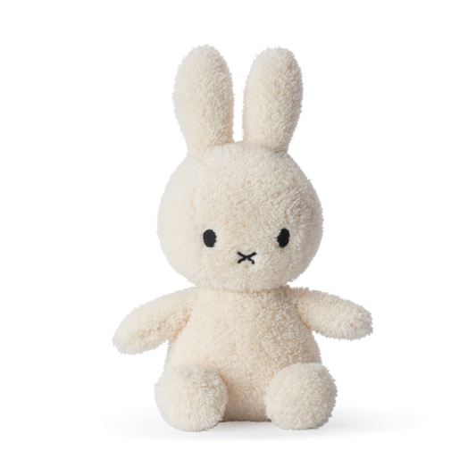 Bon Ton Toys cream terry Sitting Miffy 23cm plush toy straight on view