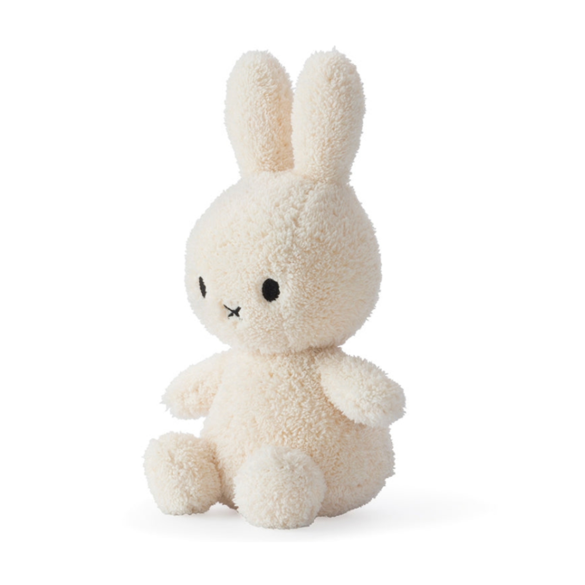 Bon Ton Toys cream terry Sitting Miffy 23cm plush toy side view 