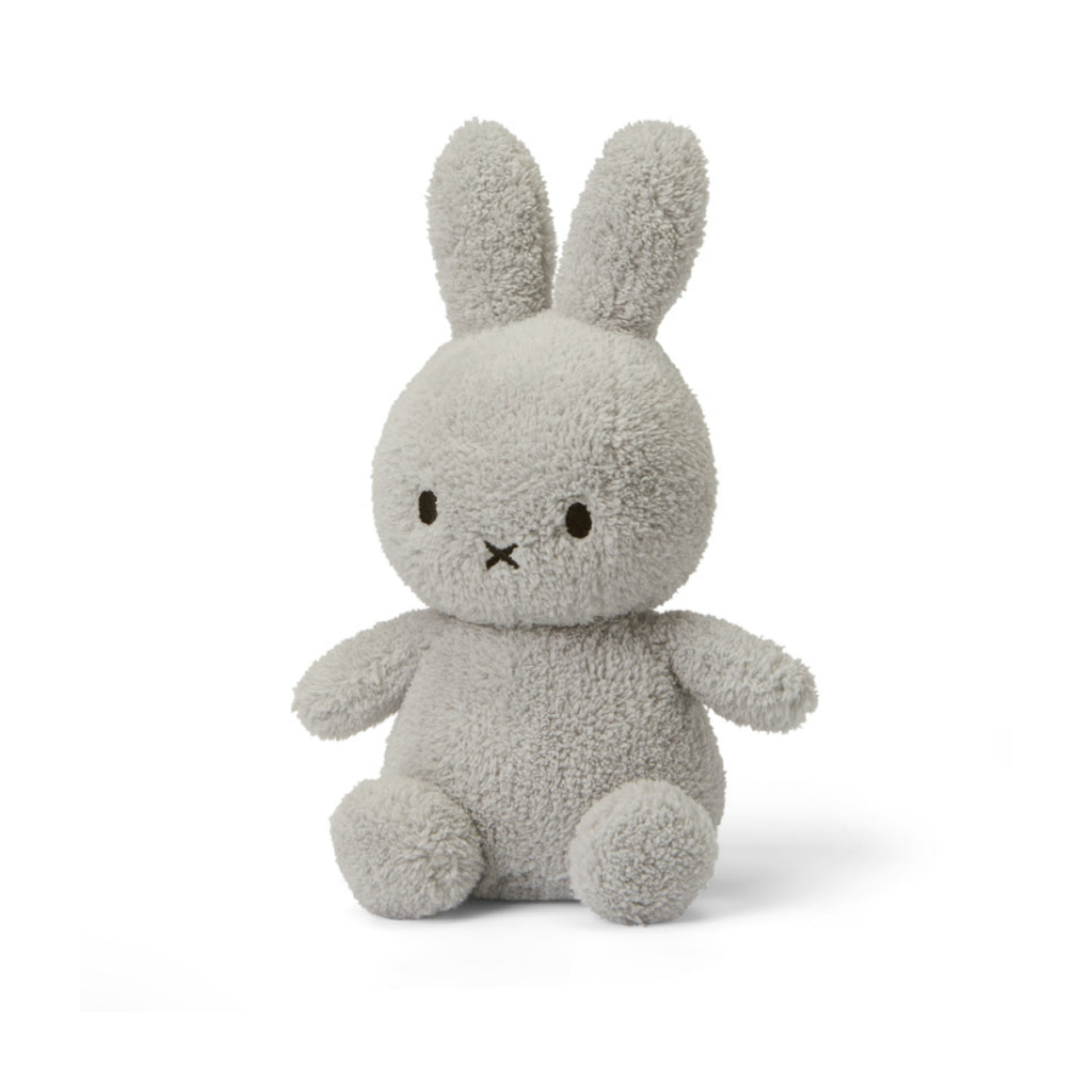 BonTon Toys light grey terry Sitting Miffy 23cm plush toy side view 