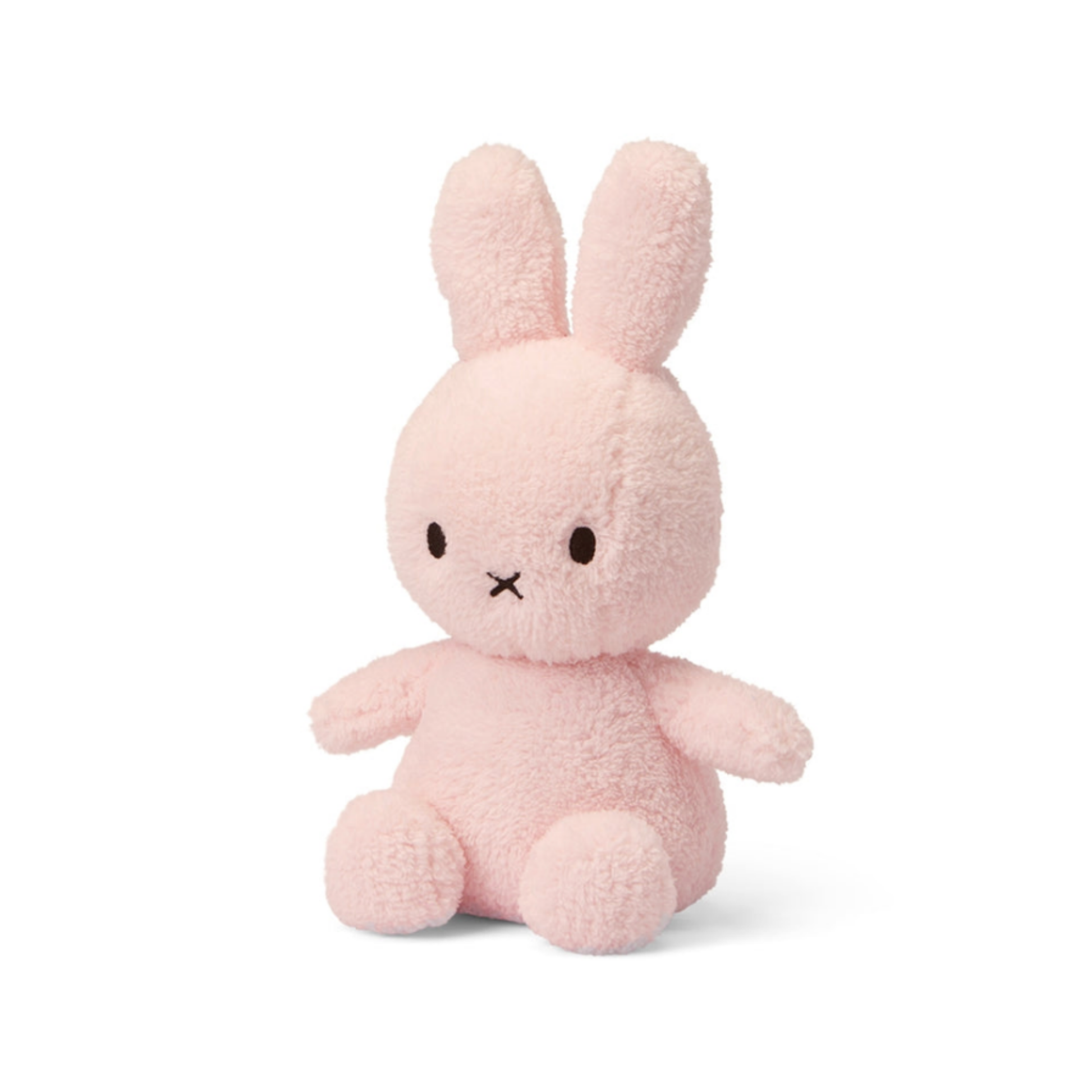 Bon Ton Toys light pink terry Sitting Miffy 23cm plush toy side view 