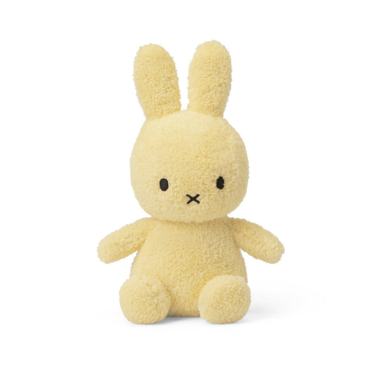 Bon Ton Toys light yellow terry Sitting Miffy 23cm plush toy straight on view