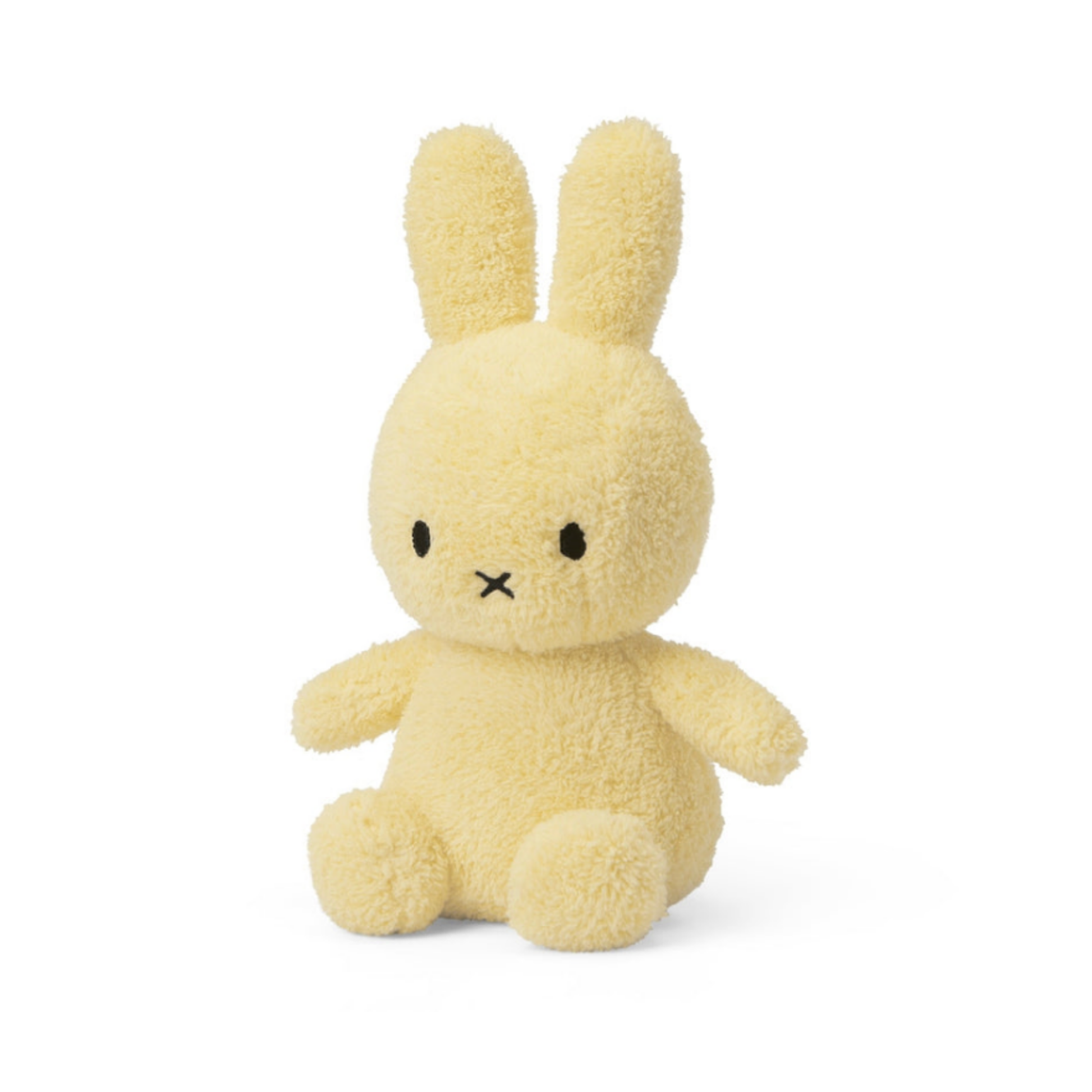 Bon Ton Toys light yellow terry Sitting Miffy 23cm plush toy side view 