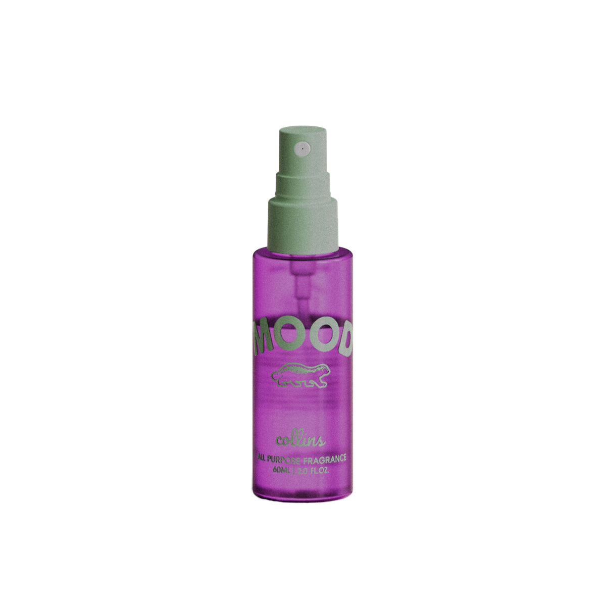 A travel sized bottle of french violet scented mood water by collins.