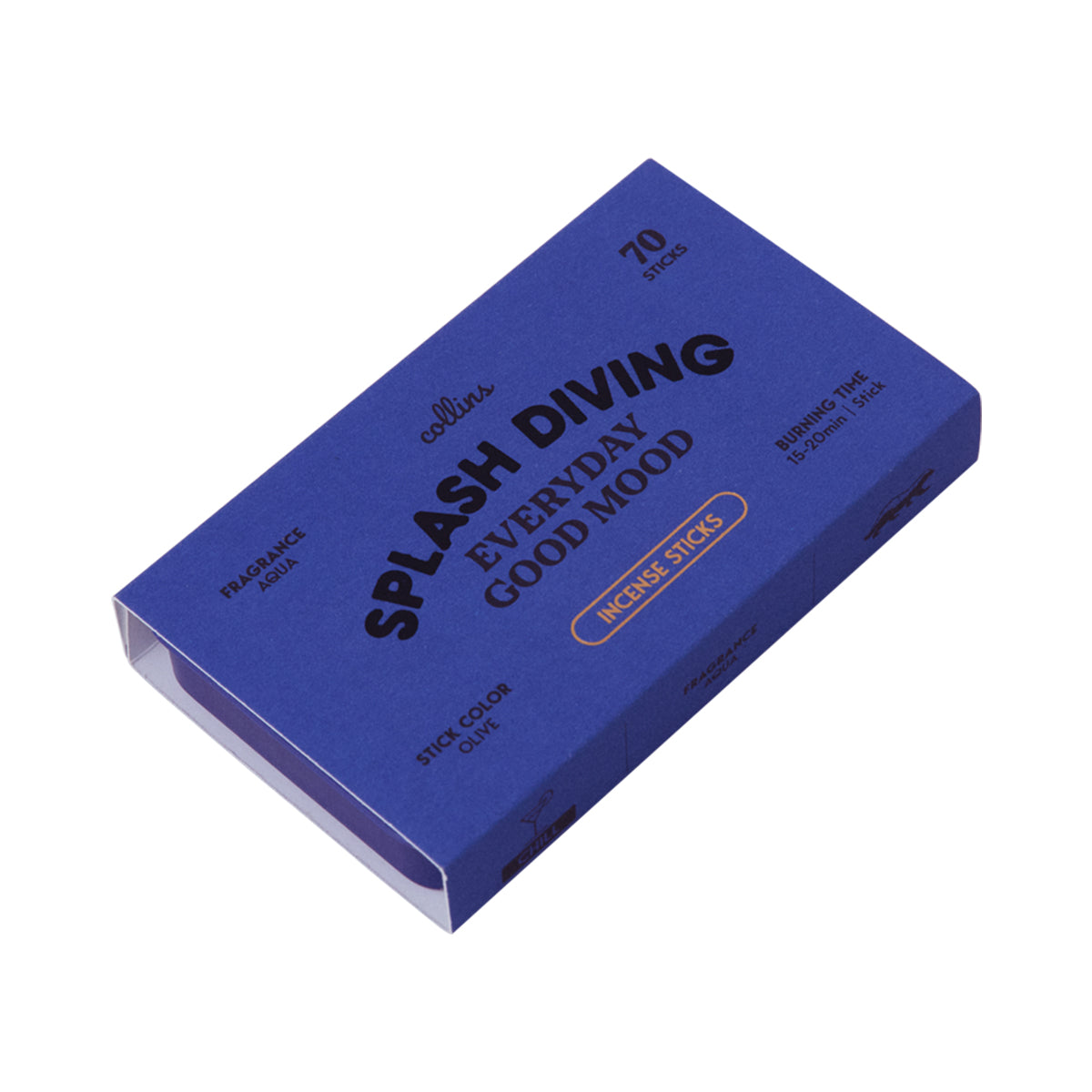 Collins 'Splash Diving' natural incense sticks in packaging on white background