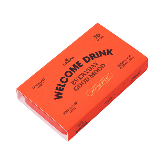 Collins 'Welcome Drink' natural incense sticks in packaging on white background