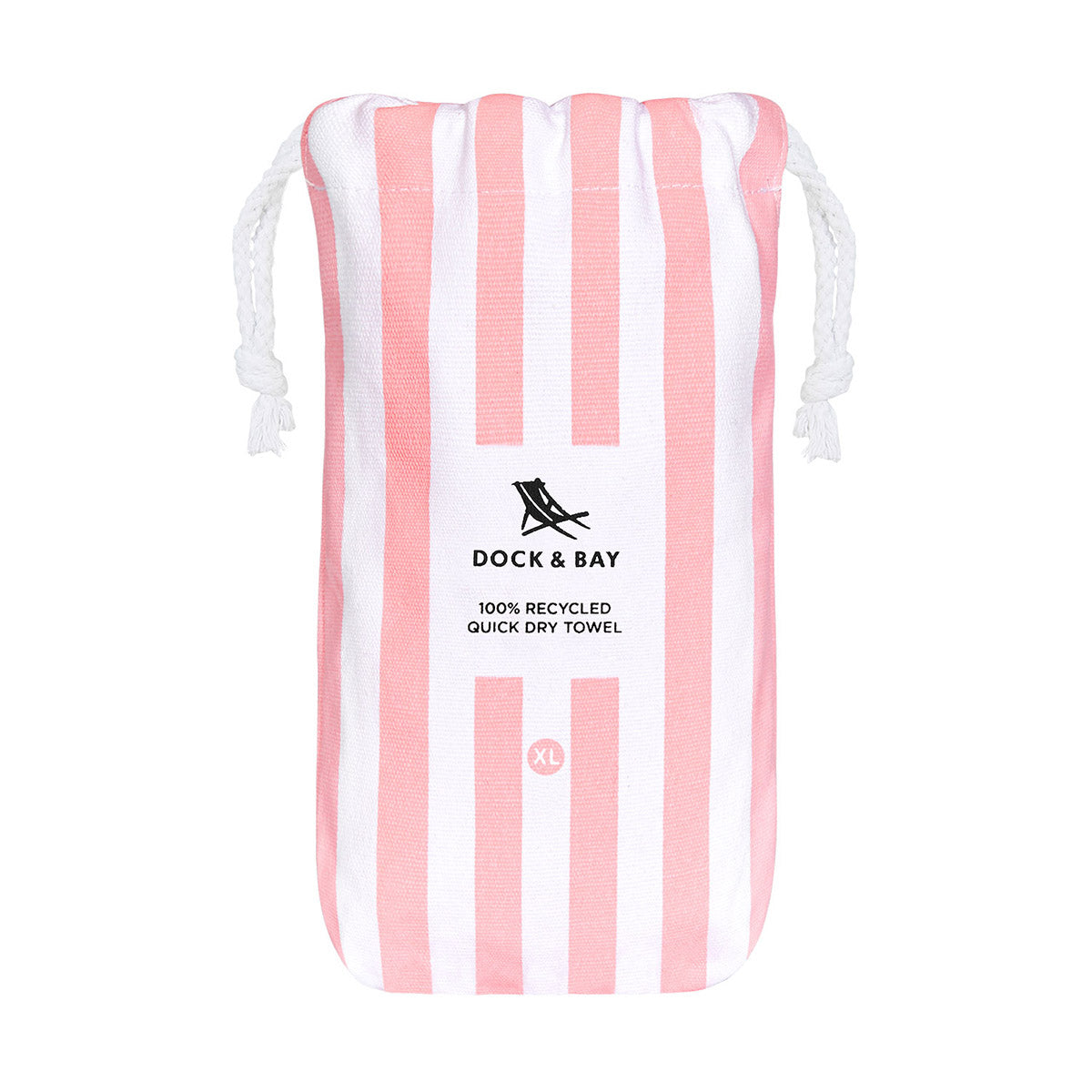 Dock and Bay malibu pink XL striped pouch