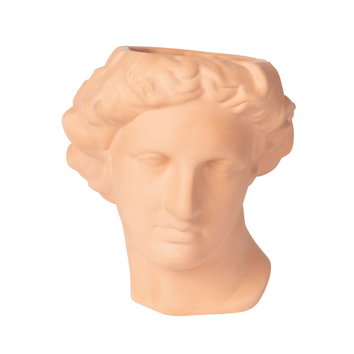 Doiy greek series apollo vase terracotta on white background
