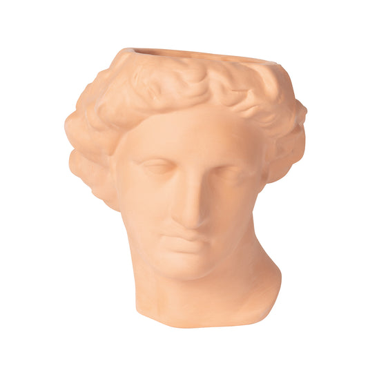 Doiy greek series apollo vase terracotta on white background