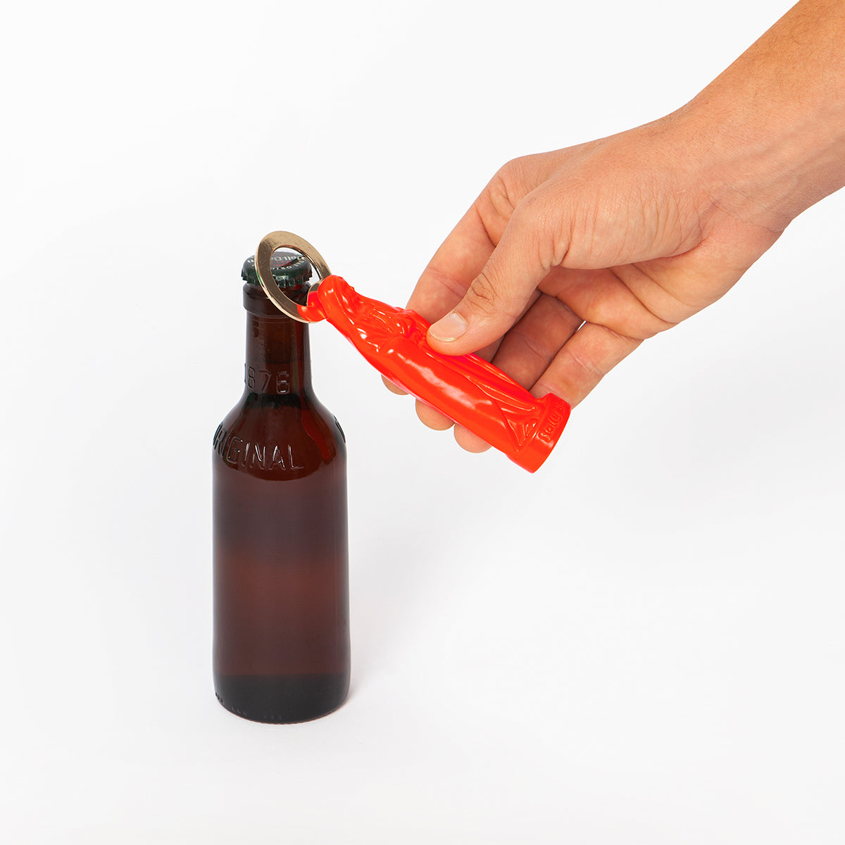 Doiy orange holy beer bottle opener opening brown beer bottle