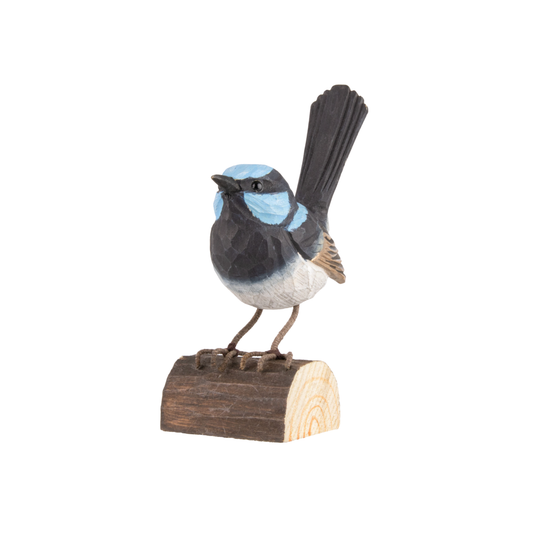 Wildlife Garden Deco Bird Small Superb Fairy Wren out of packaging