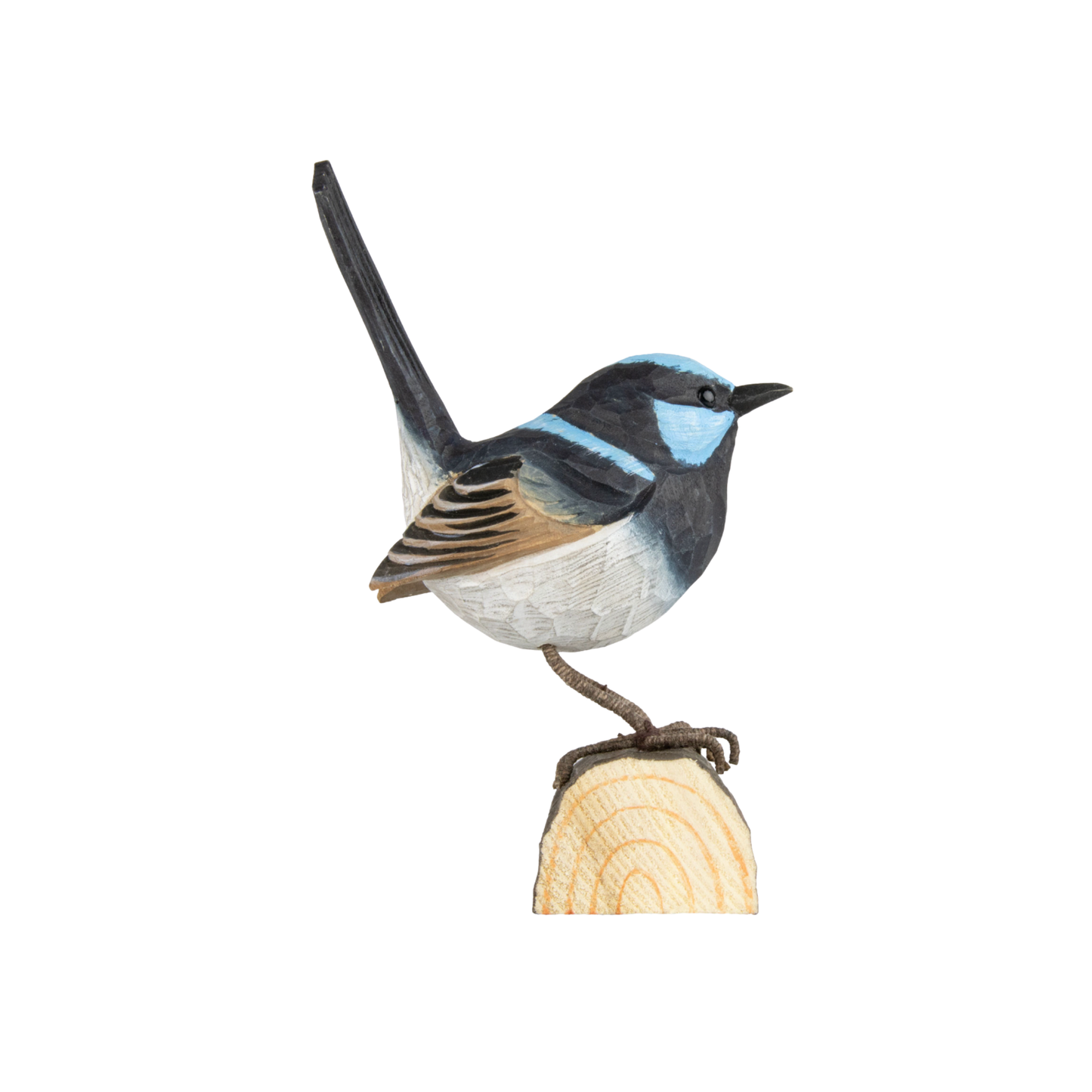 Wildlife Garden Deco Bird Small Superb Fairy Wren out of packaging side view